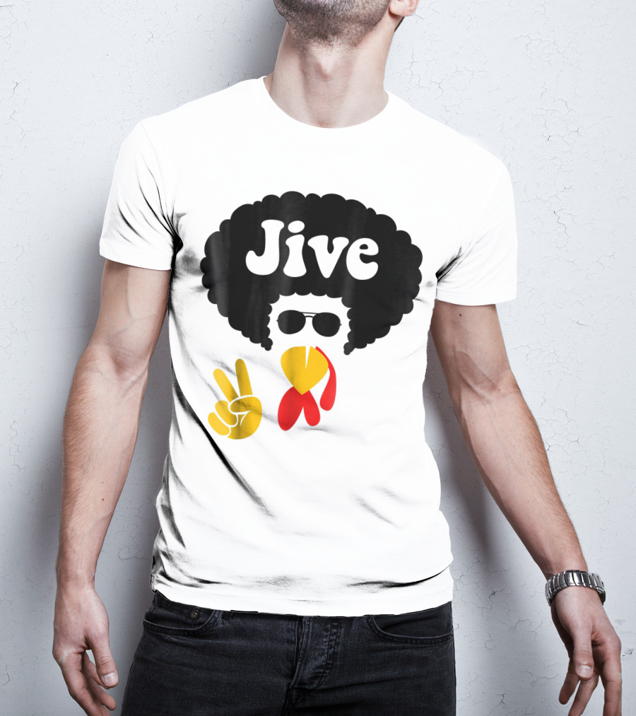 Jive Turkey Face Peace Sign T-Shirt