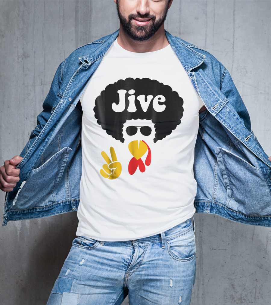 Jive Turkey Face Peace Sign T-Shirt