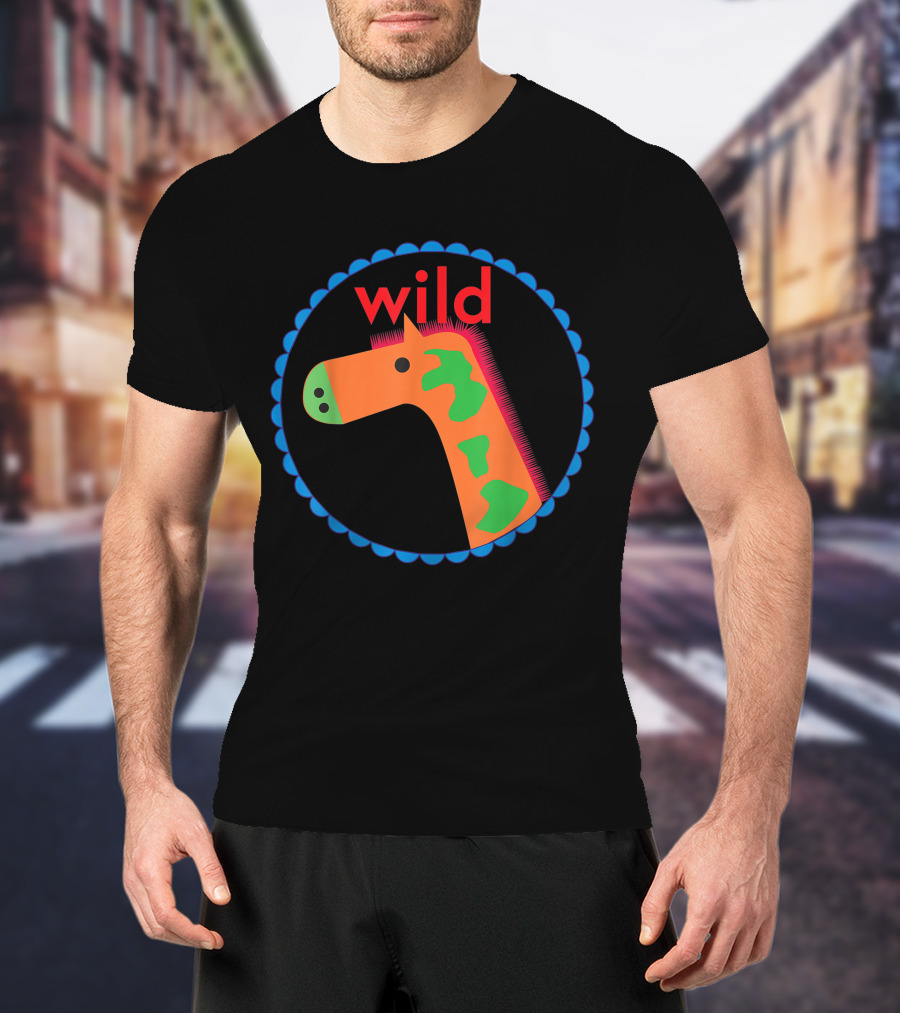 Wild Orange Green Giraffe T-Shirt