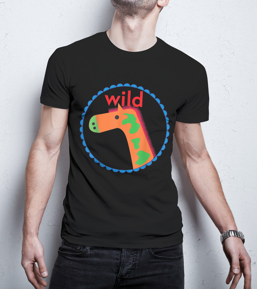 Wild Orange Green Giraffe T-Shirt