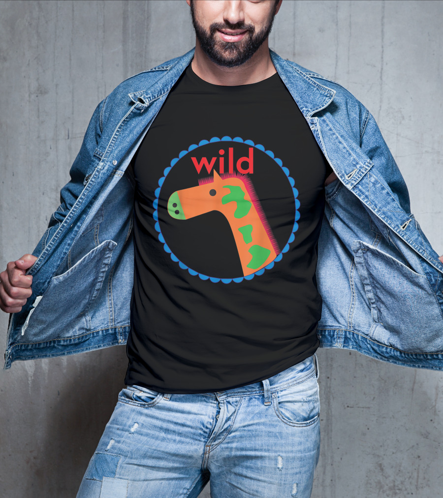 Wild Orange Green Giraffe T-Shirt