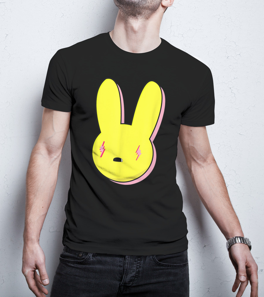 Funny Yellow Rabbit With Lightning Eyes T-Shirt