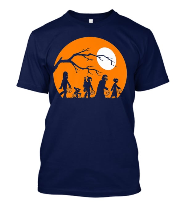 Star Wars Halloween Characters Trick Or Treat Moon T-Shirt