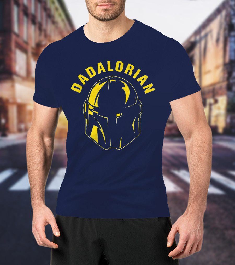 Dadalorian Star Wars Mandalorian Helmet Design For Dads T-Shirt