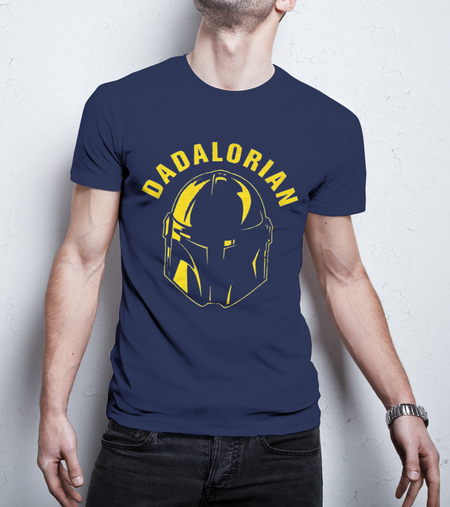 Dadalorian Star Wars Mandalorian Helmet Design For Dads T-Shirt