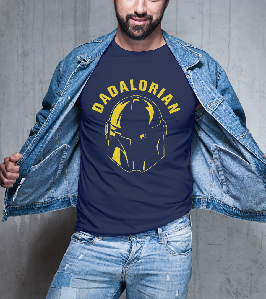 Dadalorian Star Wars Mandalorian Helmet Design For Dads T-Shirt