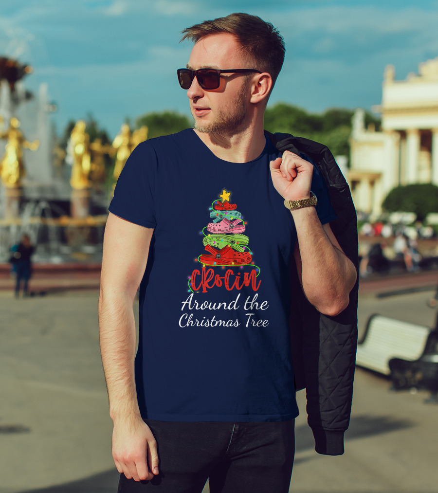 Crocin Around The Christmas Tree Holiday Footwear T-Shirt
