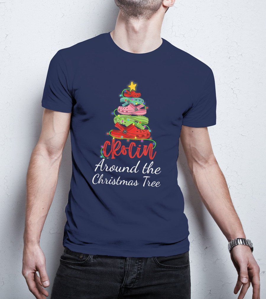 Crocin Around The Christmas Tree Holiday Footwear T-Shirt