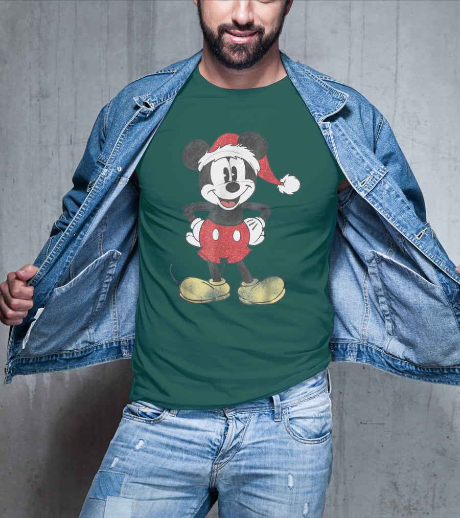 Vintage Disney Santa Mickey Mouse Classic T-Shirt