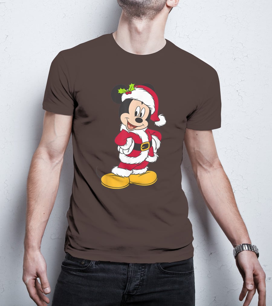 Disney Santa Mickey Mouse Holiday T-Shirt