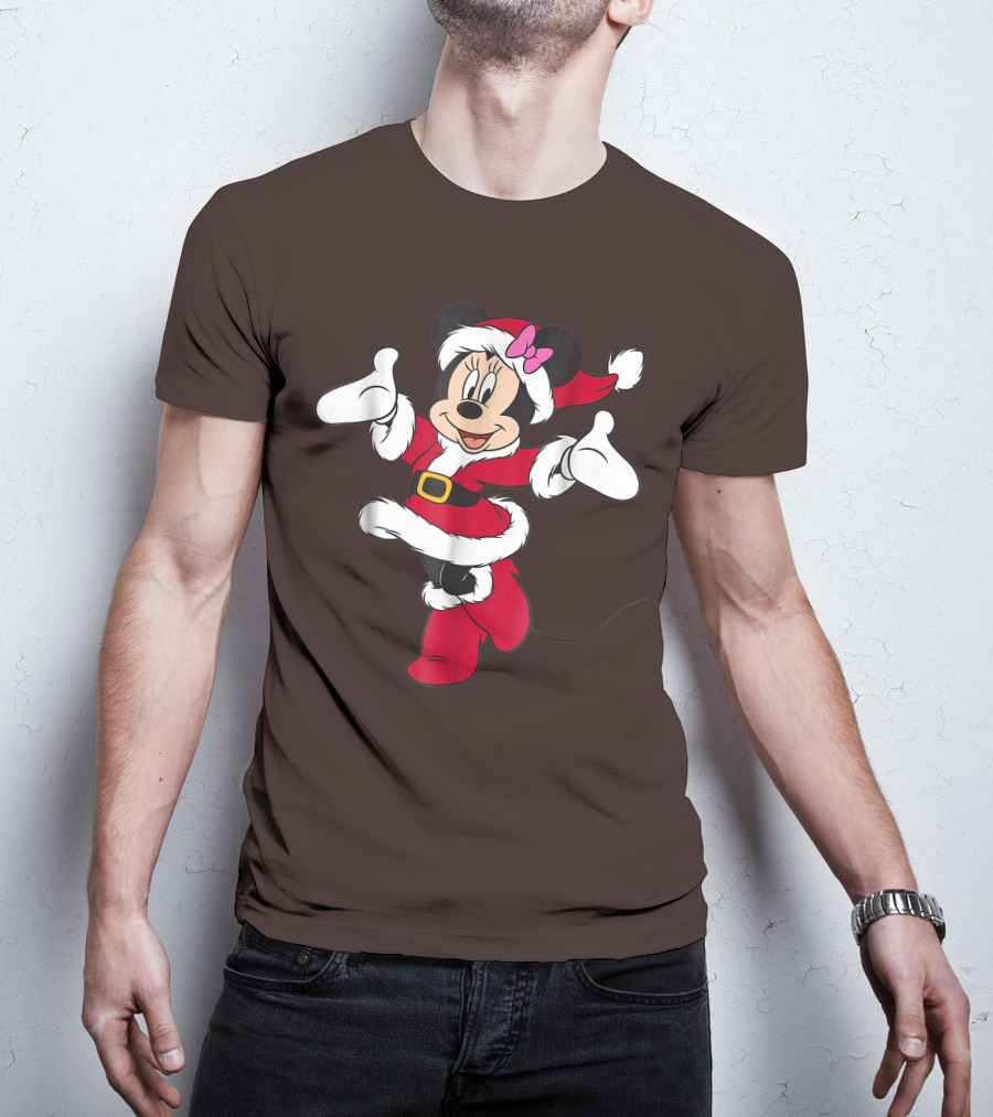 Disney Holiday Santa Minnie Mouse Christmas T-Shirt