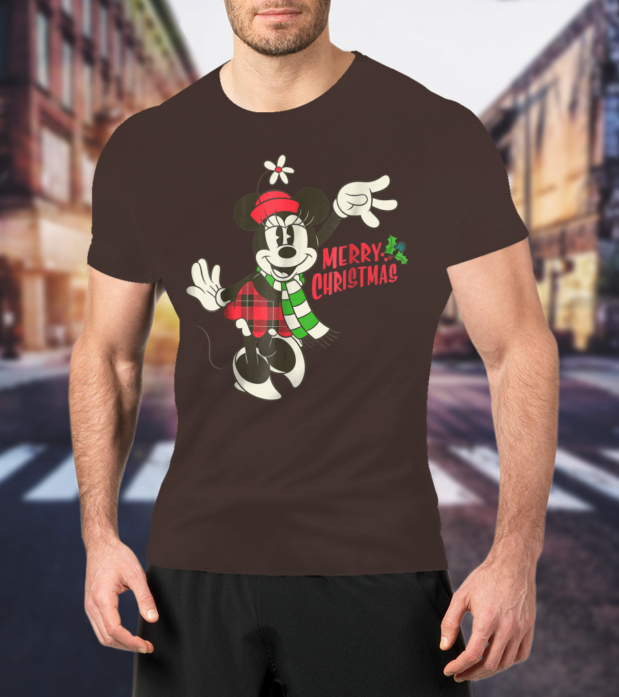 Merry Christmas Disney Vintage Minnie Mouse T-Shirt