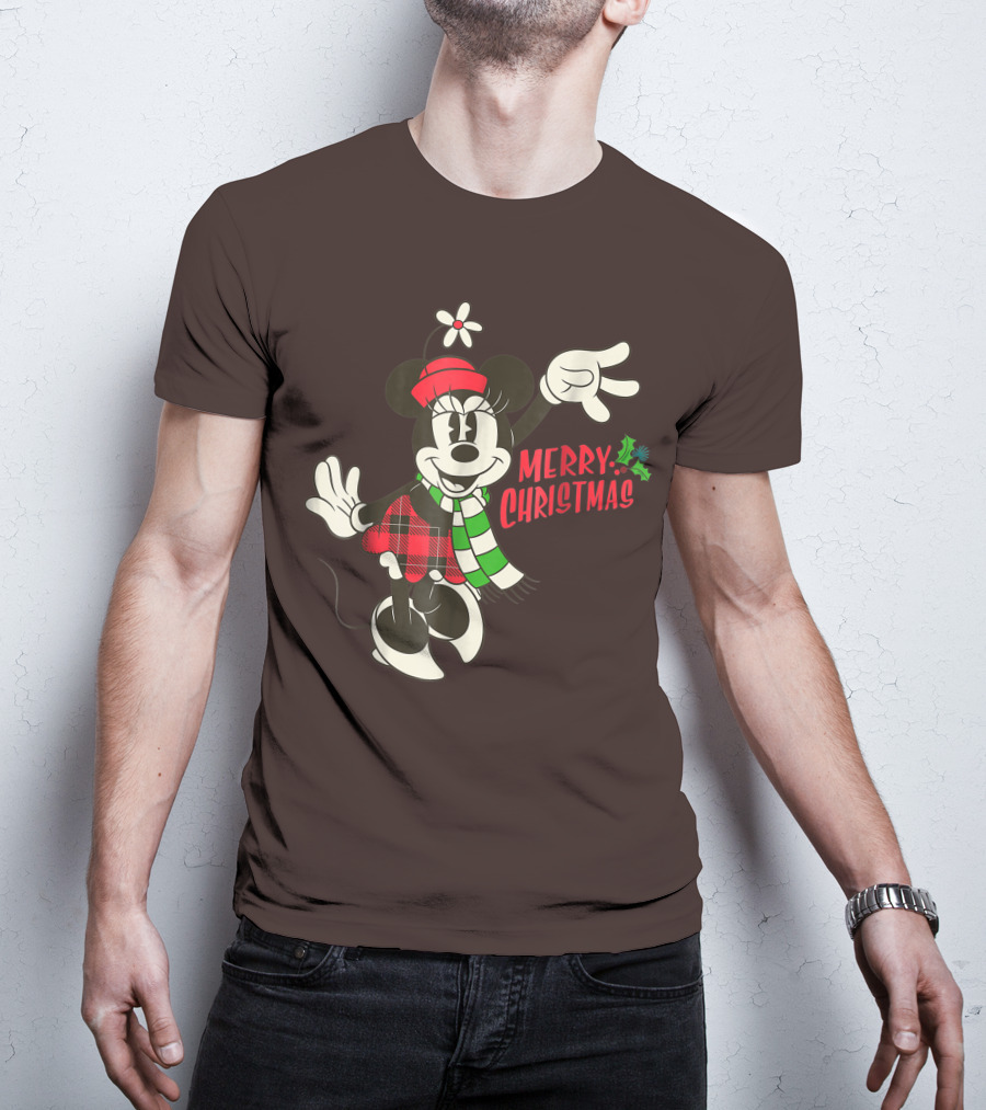 Merry Christmas Disney Vintage Minnie Mouse T-Shirt