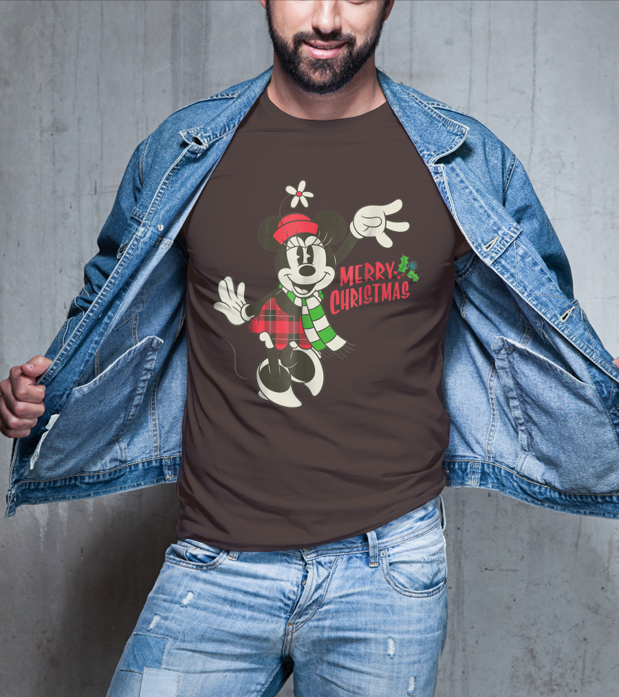 Merry Christmas Disney Vintage Minnie Mouse T-Shirt