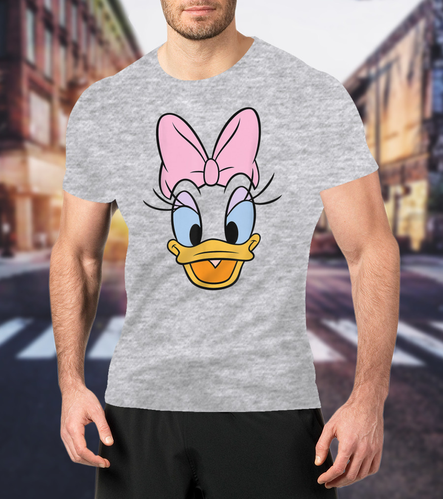 Disney Daisy Duck Pink Bow Face T-Shirt