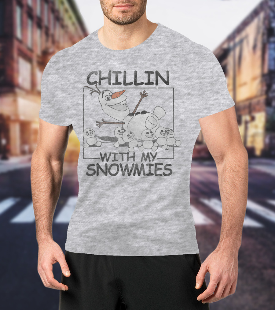 Disney Frozen Olaf Chillin With My Snowmies Snowman Friends T-Shirt