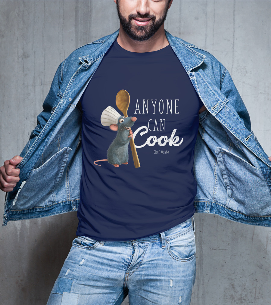 Disney Pixar Ratatouille Remy Anyone Can Cook Chef Gusto T-Shirt