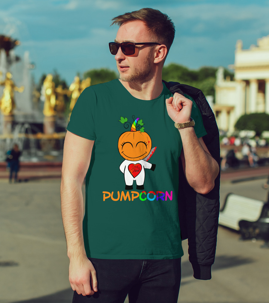 Pumpcorn Trick Or Treat Pumpkin Unicorn T-Shirt