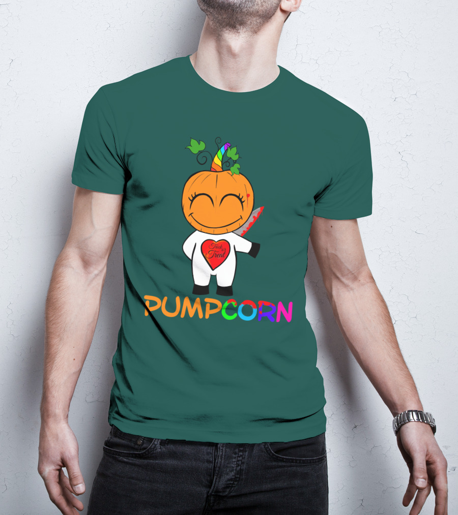 Pumpcorn Trick Or Treat Pumpkin Unicorn T-Shirt
