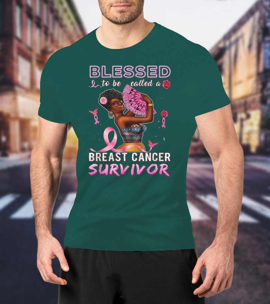 BLESSED To Be Called A BREAST CANCER SURVIVOR African American T-Shirt