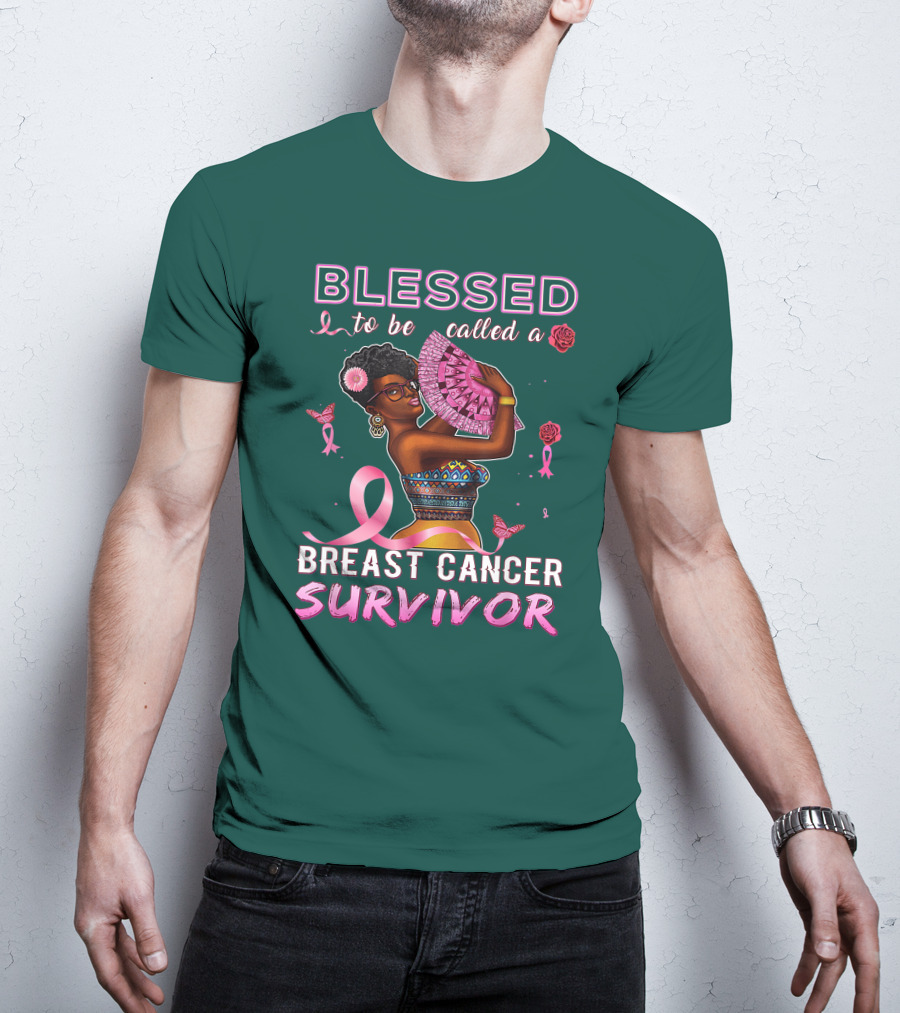 BLESSED To Be Called A BREAST CANCER SURVIVOR African American T-Shirt