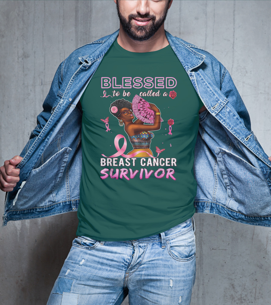BLESSED To Be Called A BREAST CANCER SURVIVOR African American T-Shirt