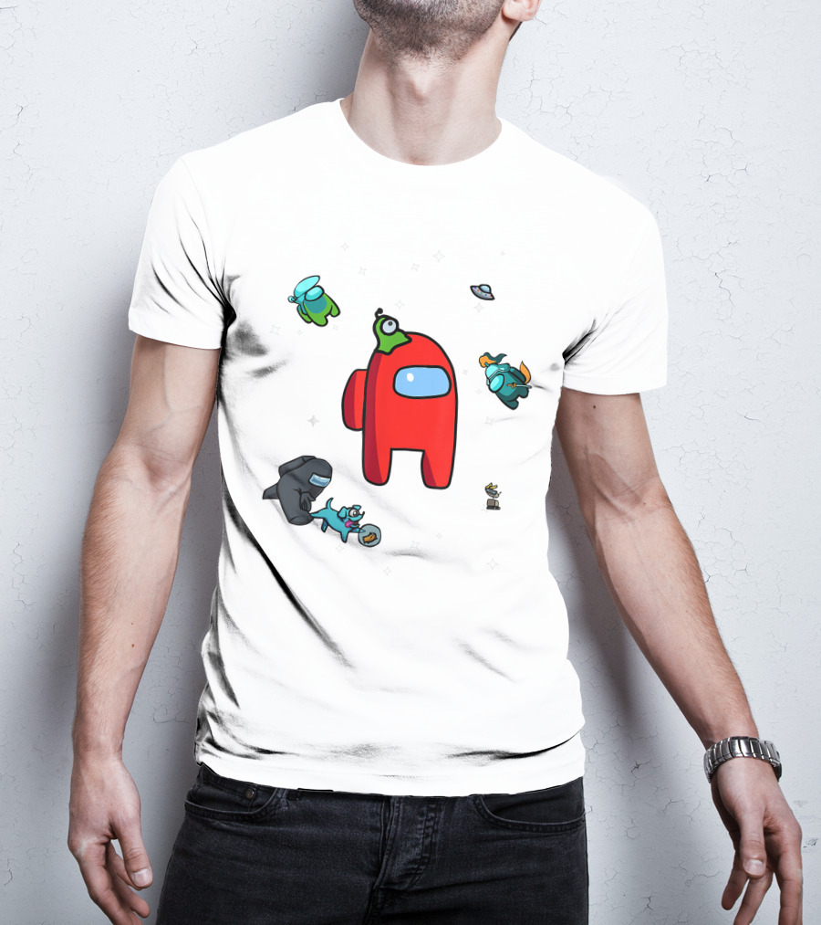 Aliens Us Game Crew Mate Pets Video Gamer T-Shirt