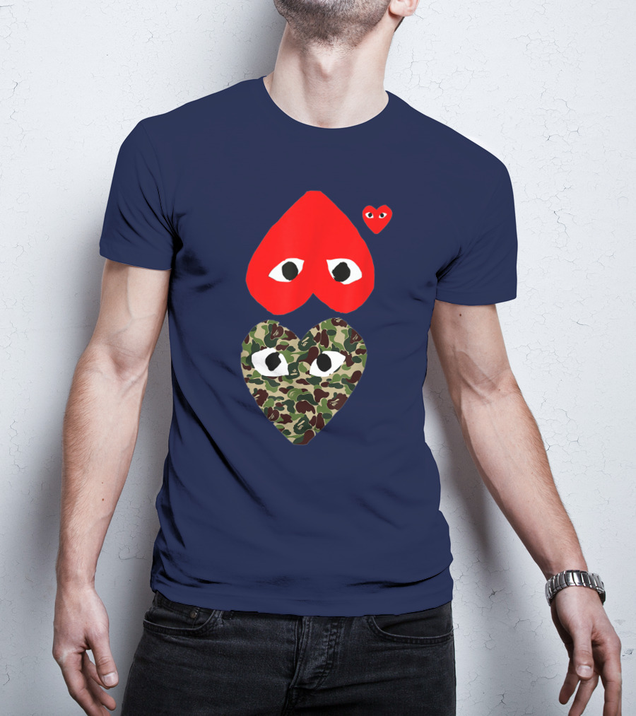 Comme Des Garçons Play Heart Camouflage Eyes T-Shirt