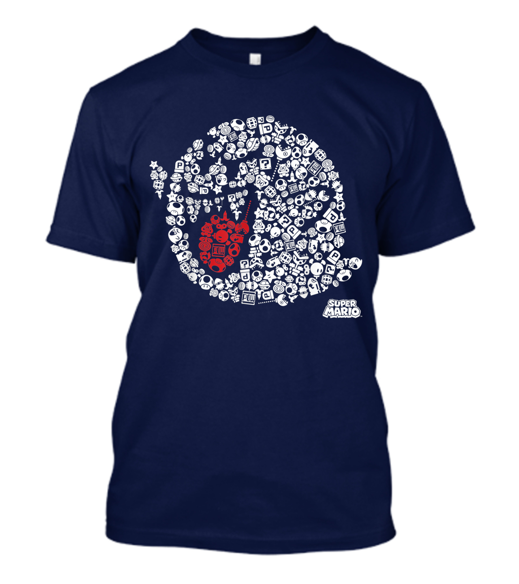 Super Mario Boo Icon With Game Elements T-Shirt