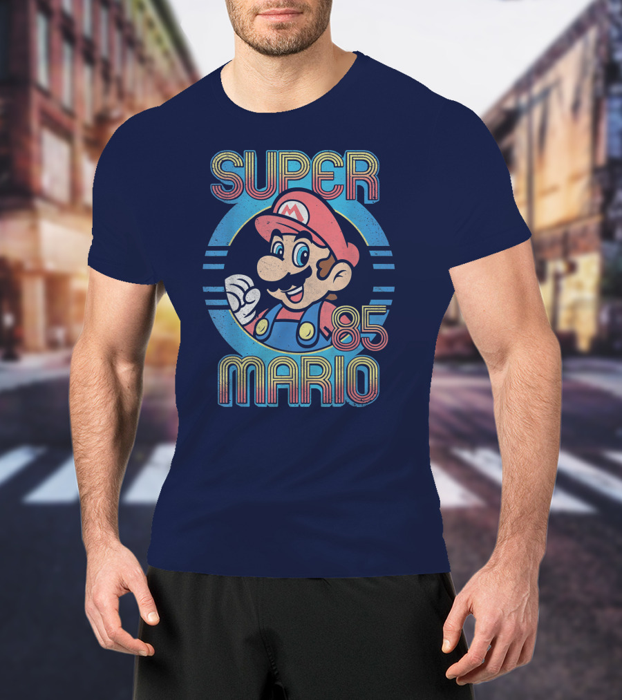 Super Mario Retro 85 Circle Classic T-Shirt