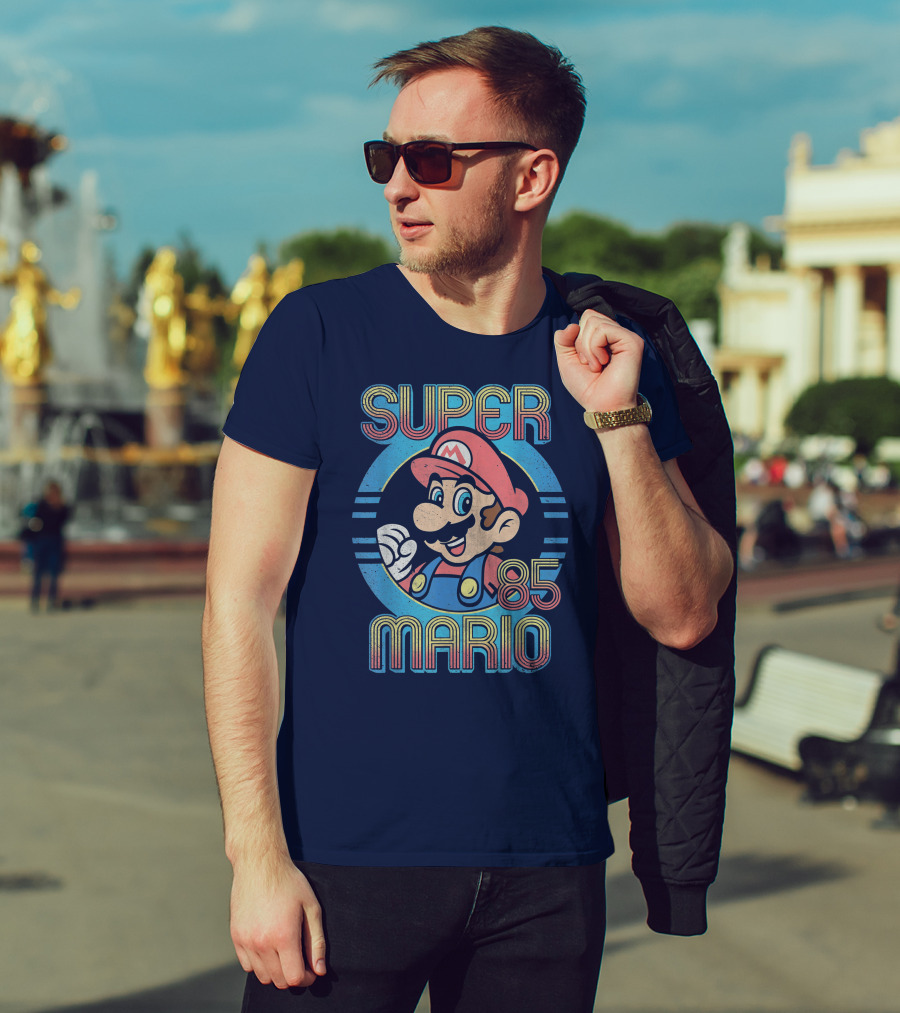 Super Mario Retro 85 Circle Classic T-Shirt