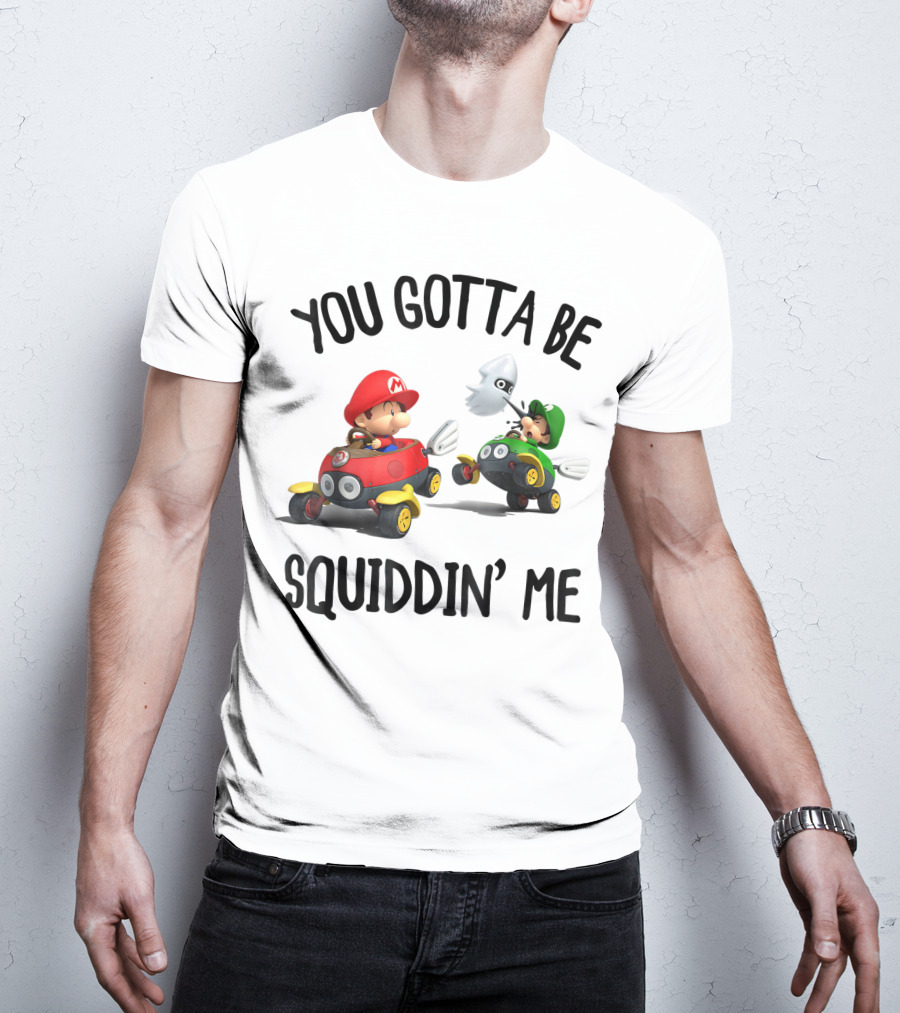 Mario Kart You Gotta Be Squiddin Me Racing Blooper Surprise T-Shirt