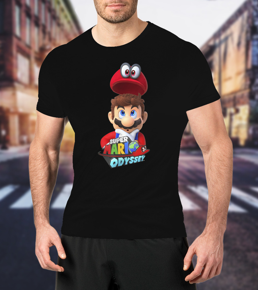 Super Mario Odyssey Funny Cappy And Mario Game T-Shirt