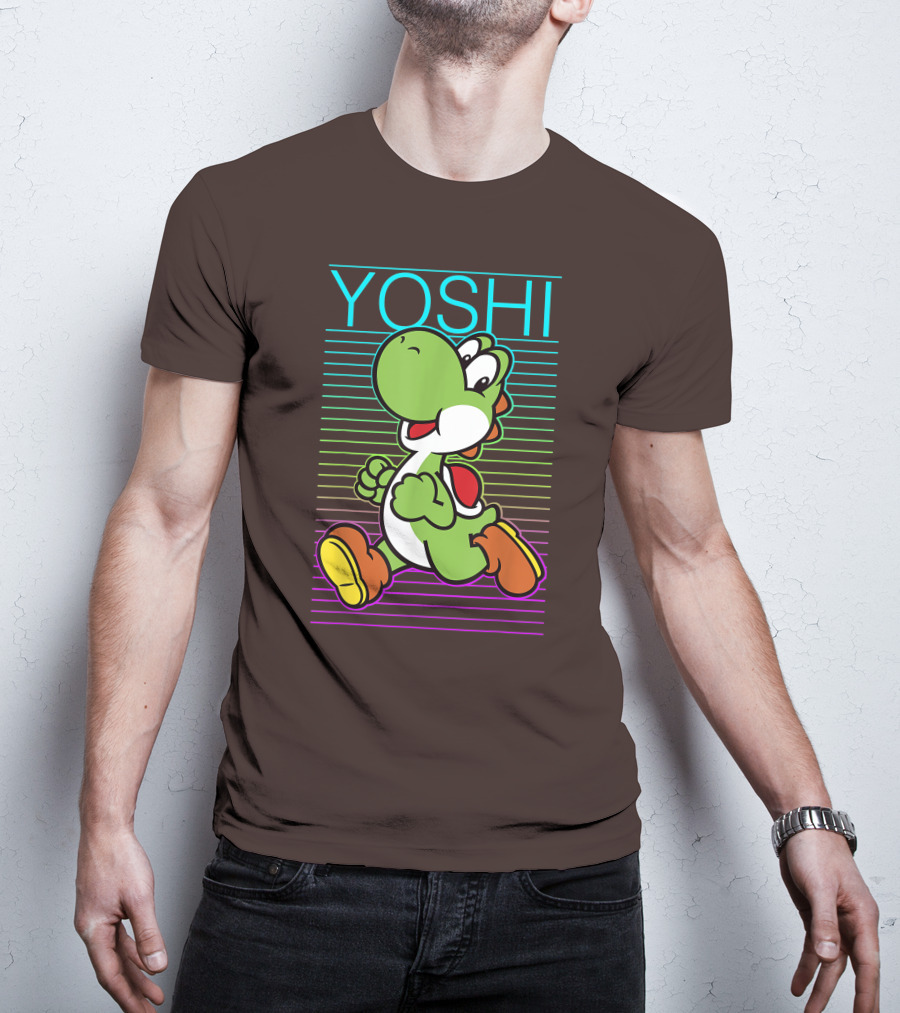 Yoshi Retro Gradient Fade Super Mario T-Shirt