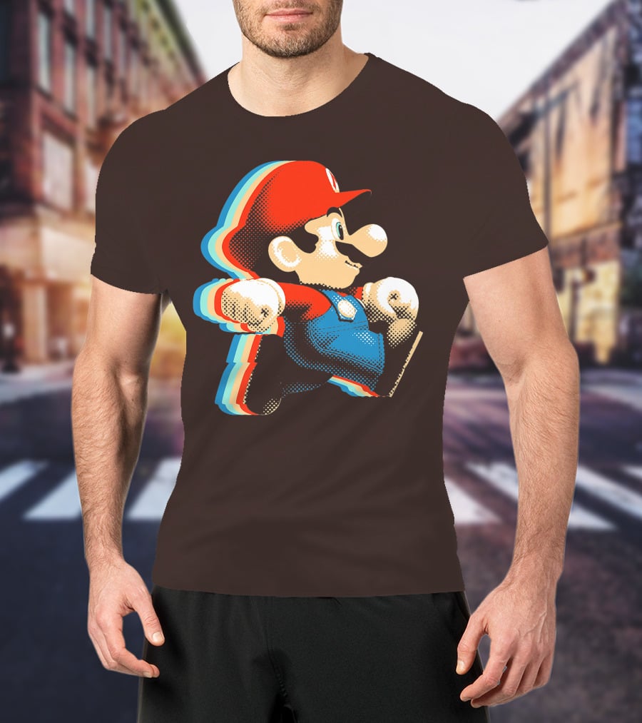 Funny Super Mario Comic Style Mario Run Premium Holidays Retro Gaming T-Shirt