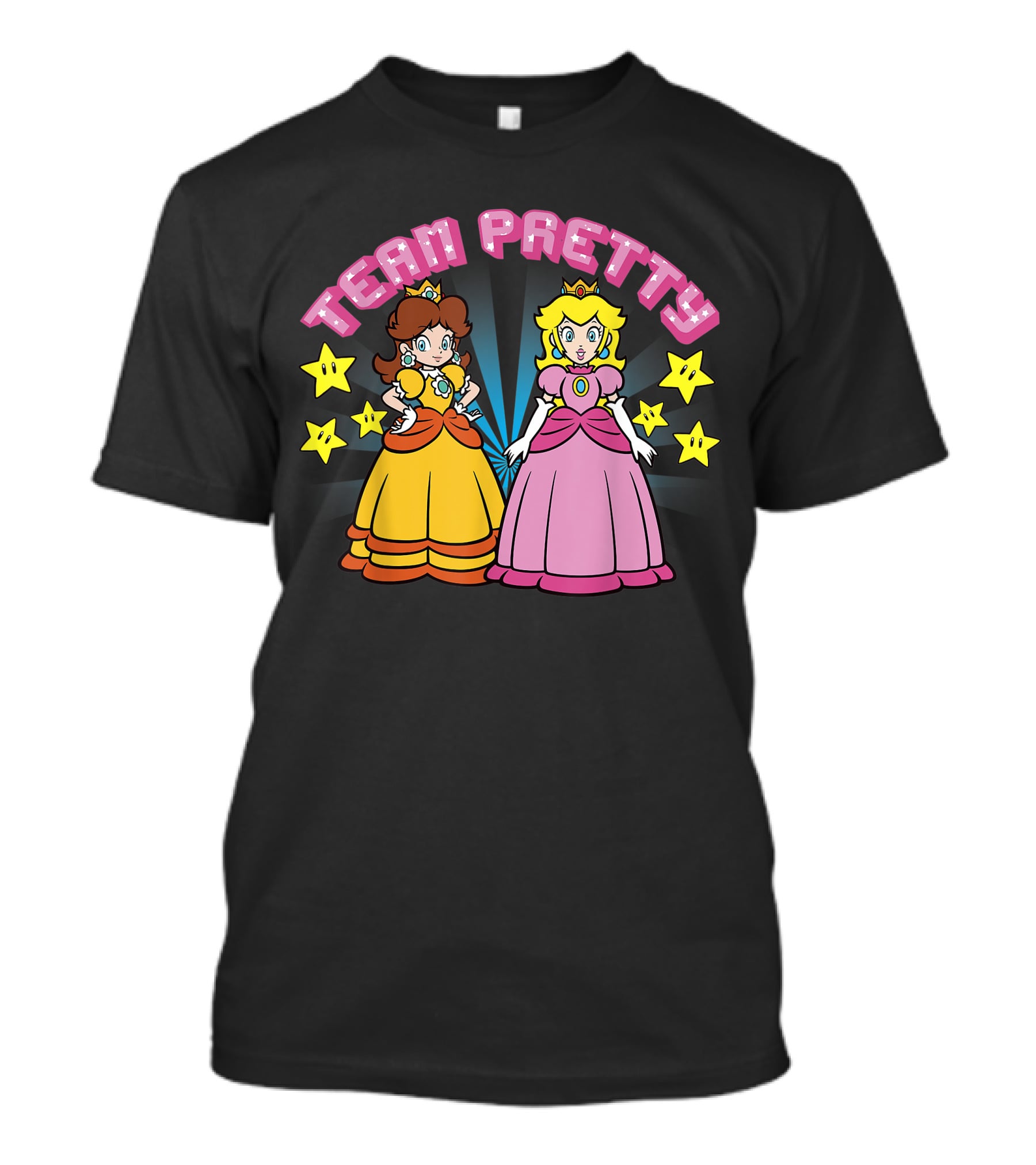 Super Mario Princess Peach And Daisy Team Pretty Stars T-Shirt