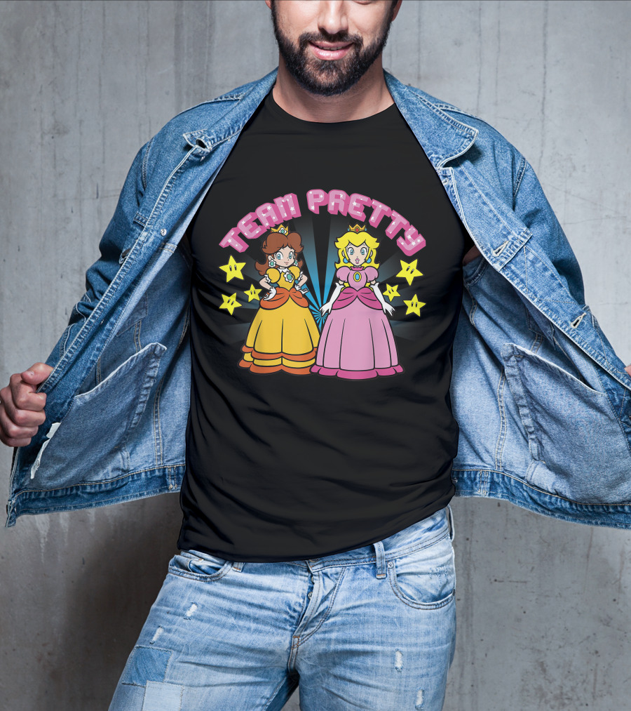 Super Mario Princess Peach And Daisy Team Pretty Stars T-Shirt