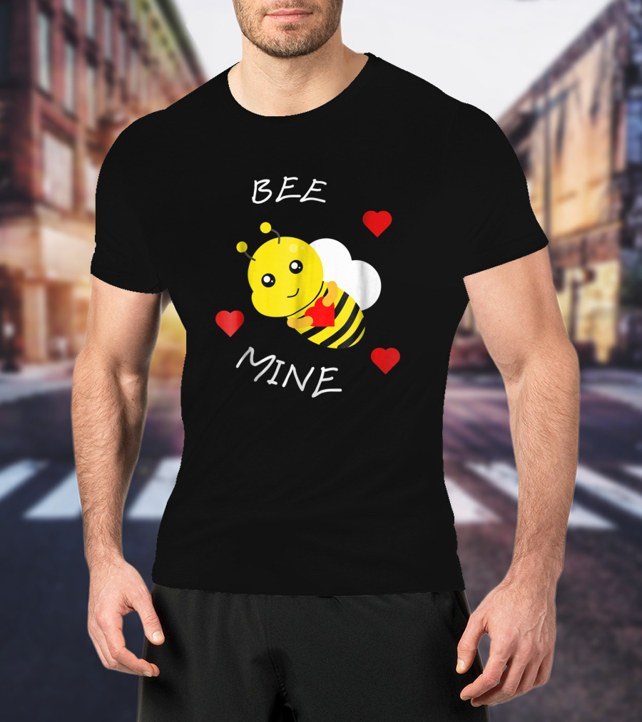 BEE MINE Valentine's Day Love Hearts Bee T-Shirt