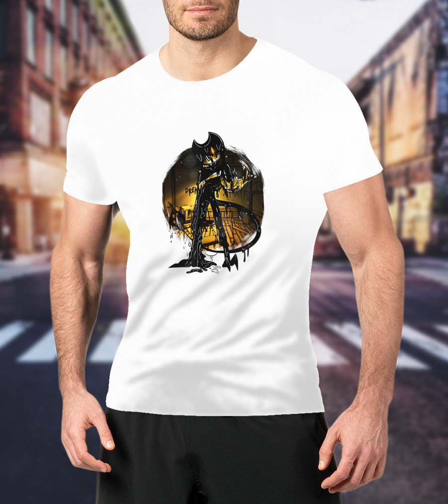 Bendy And The Ink Machine Nightmare Ink Creature Dream Scene T-Shirt