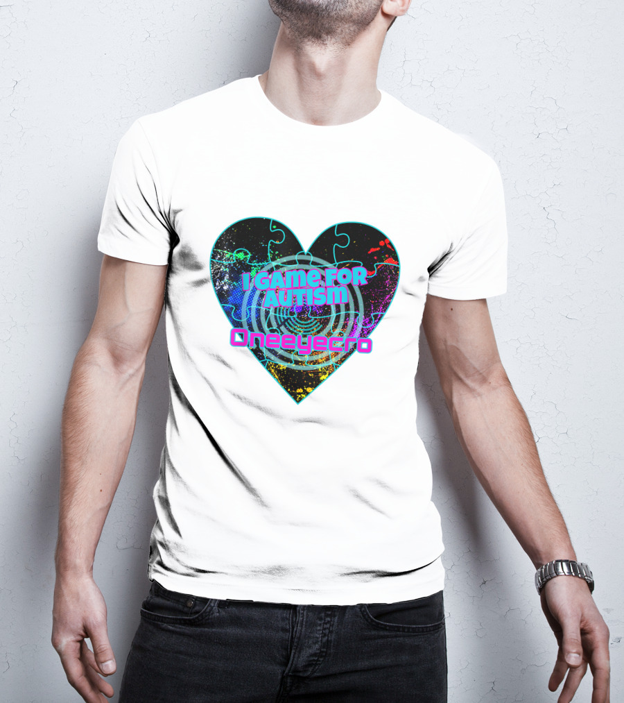 I Game For Autism Oneeyecro T-Shirt