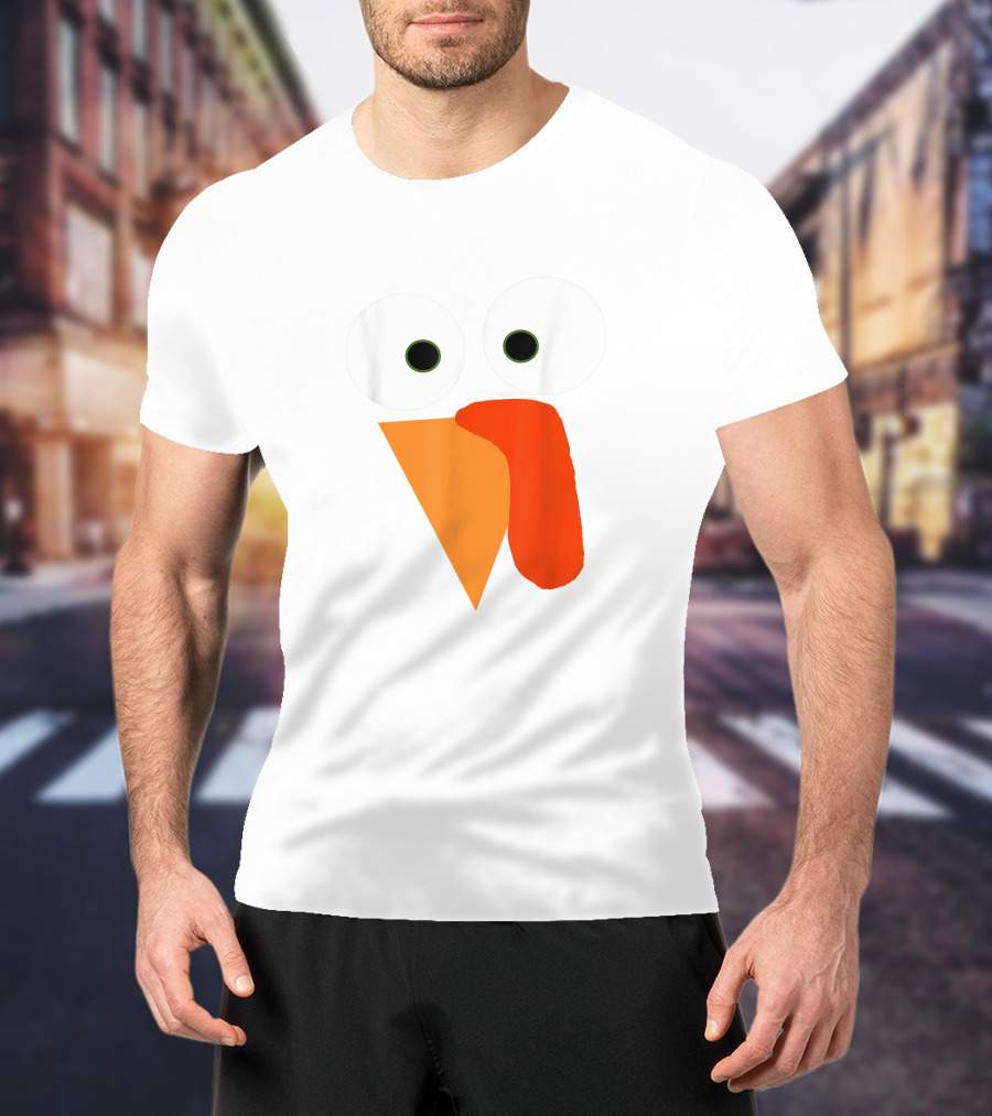 Turkey Face Thanksgiving Gobble Gear Funny Thanksgiving T-Shirt