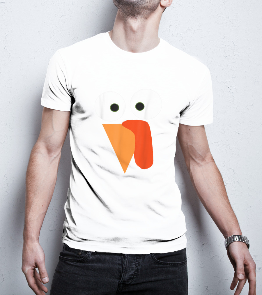 Turkey Face Thanksgiving Gobble Gear Funny Thanksgiving T-Shirt