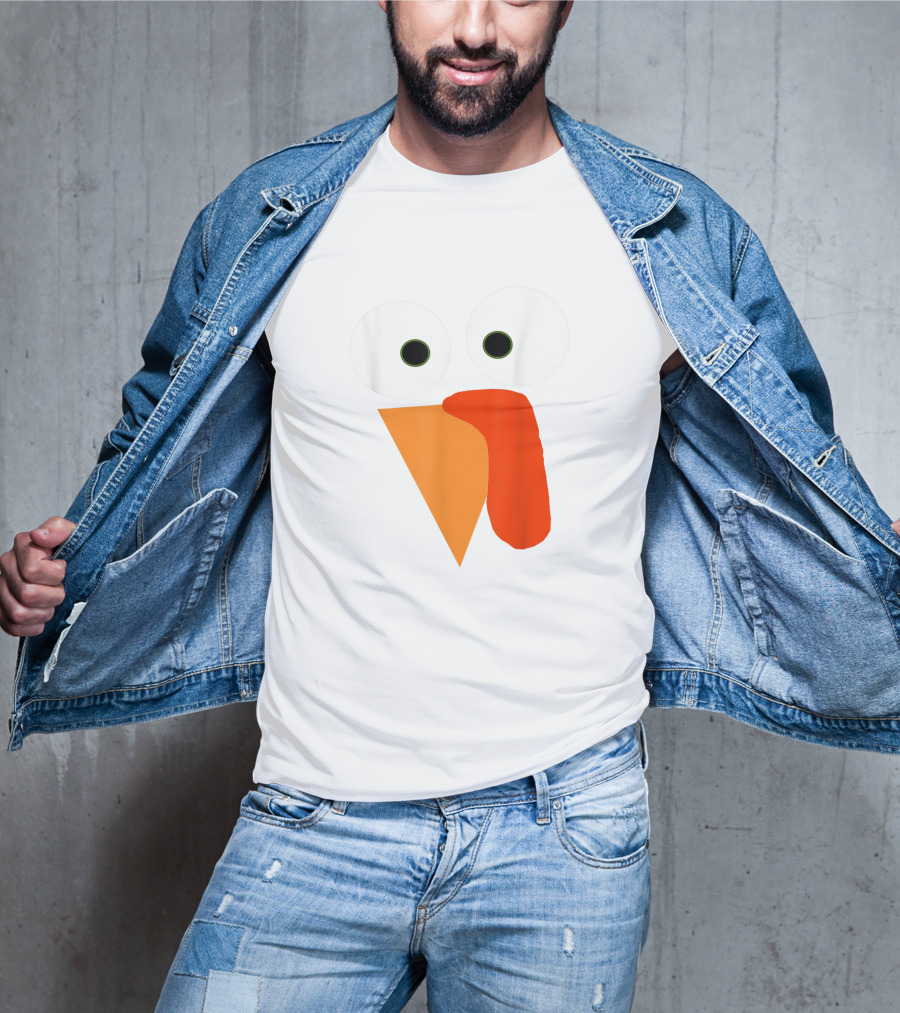 Turkey Face Thanksgiving Gobble Gear Funny Thanksgiving T-Shirt