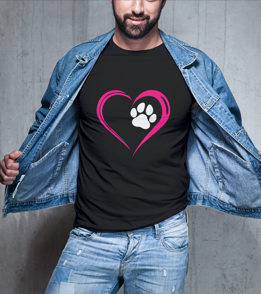 Cat Dog Heart Paw Love T-Shirt