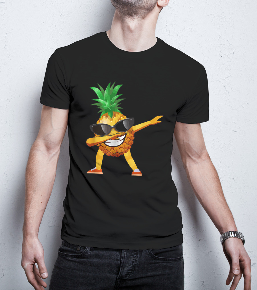 Dabbing Pineapple Sunglasses Smile T-Shirt