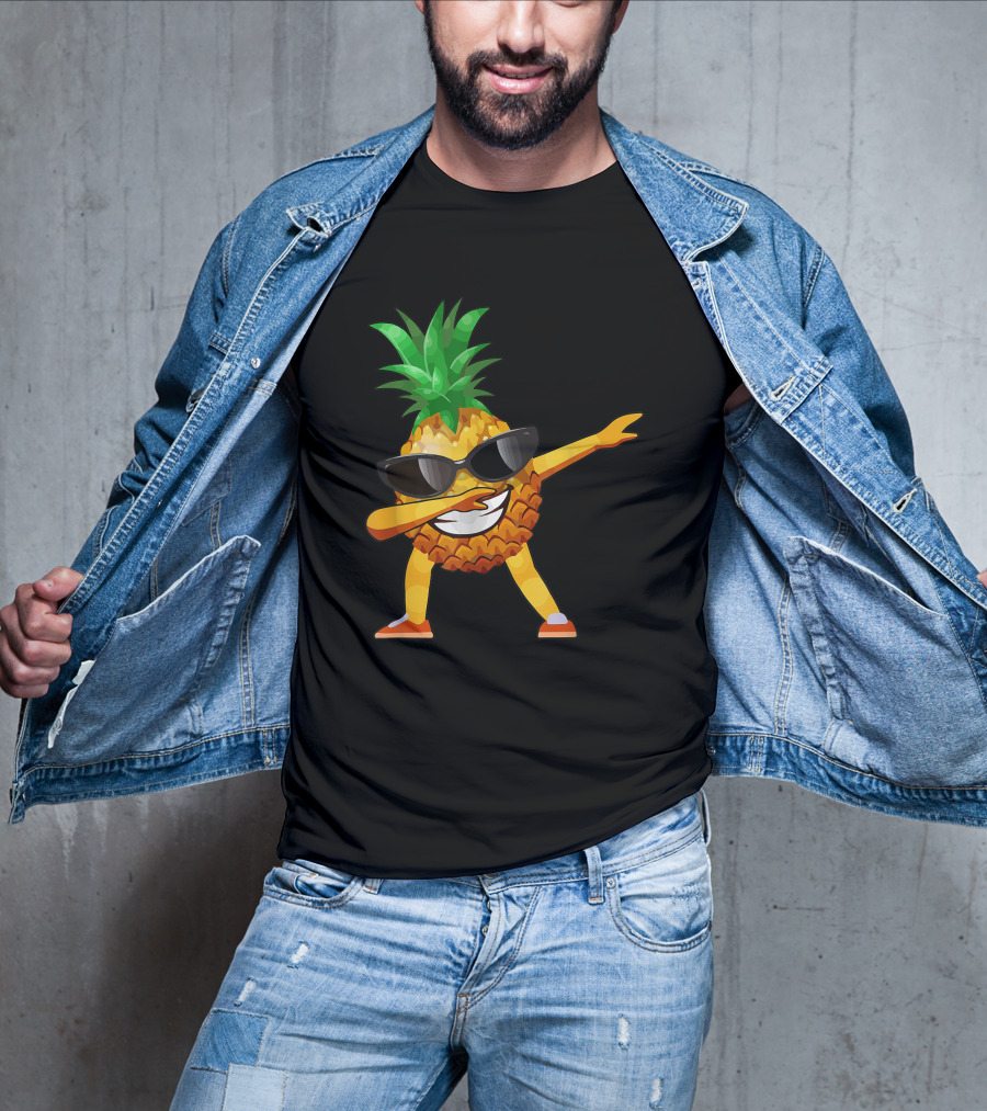 Dabbing Pineapple Sunglasses Smile T-Shirt