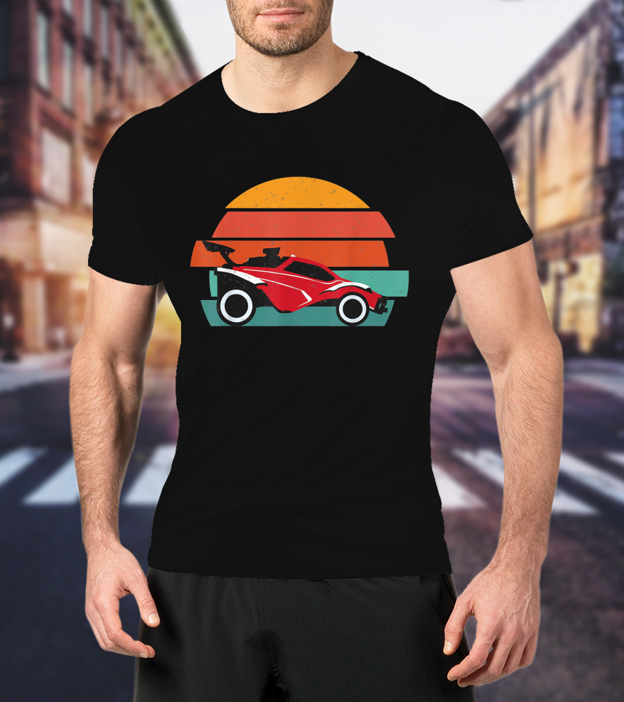 Rocket League Race Car Retro Sunset T-Shirt