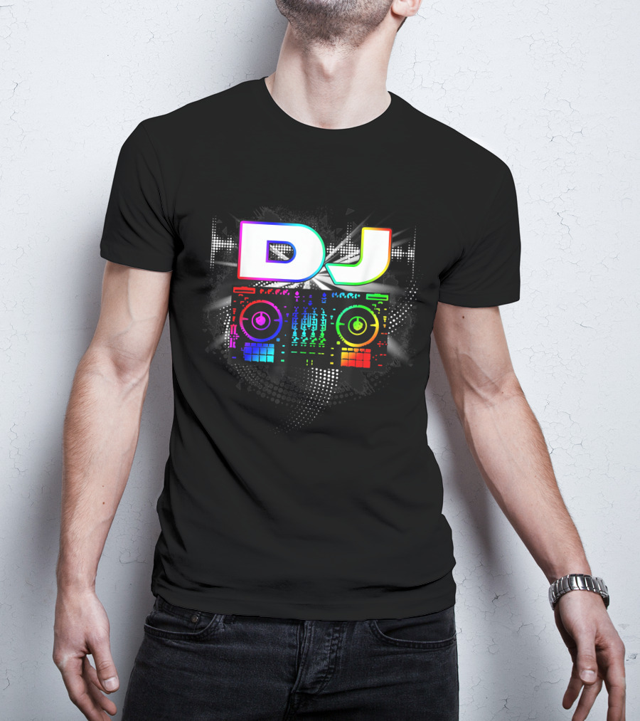 DJ Music Lover Colorful Soundwave Music Player T-Shirt