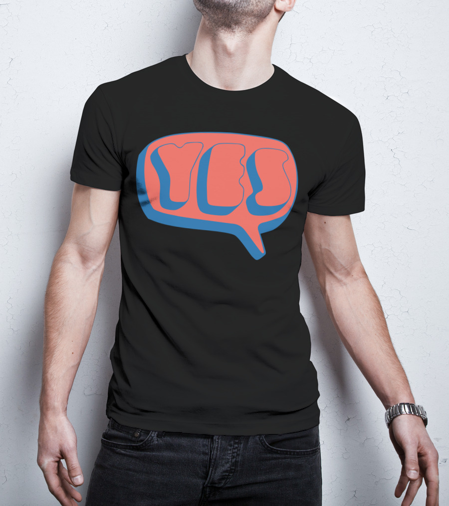 Yes 1969 Album Logo Retro Text Bubble T-Shirt