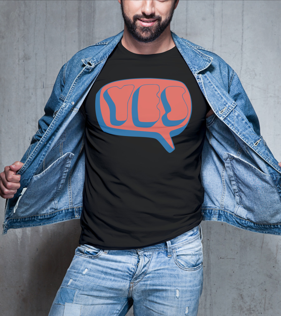 Yes 1969 Album Logo Retro Text Bubble T-Shirt